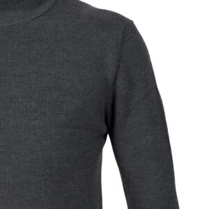 Men's Turtleneck Sweater Green Rib Knit