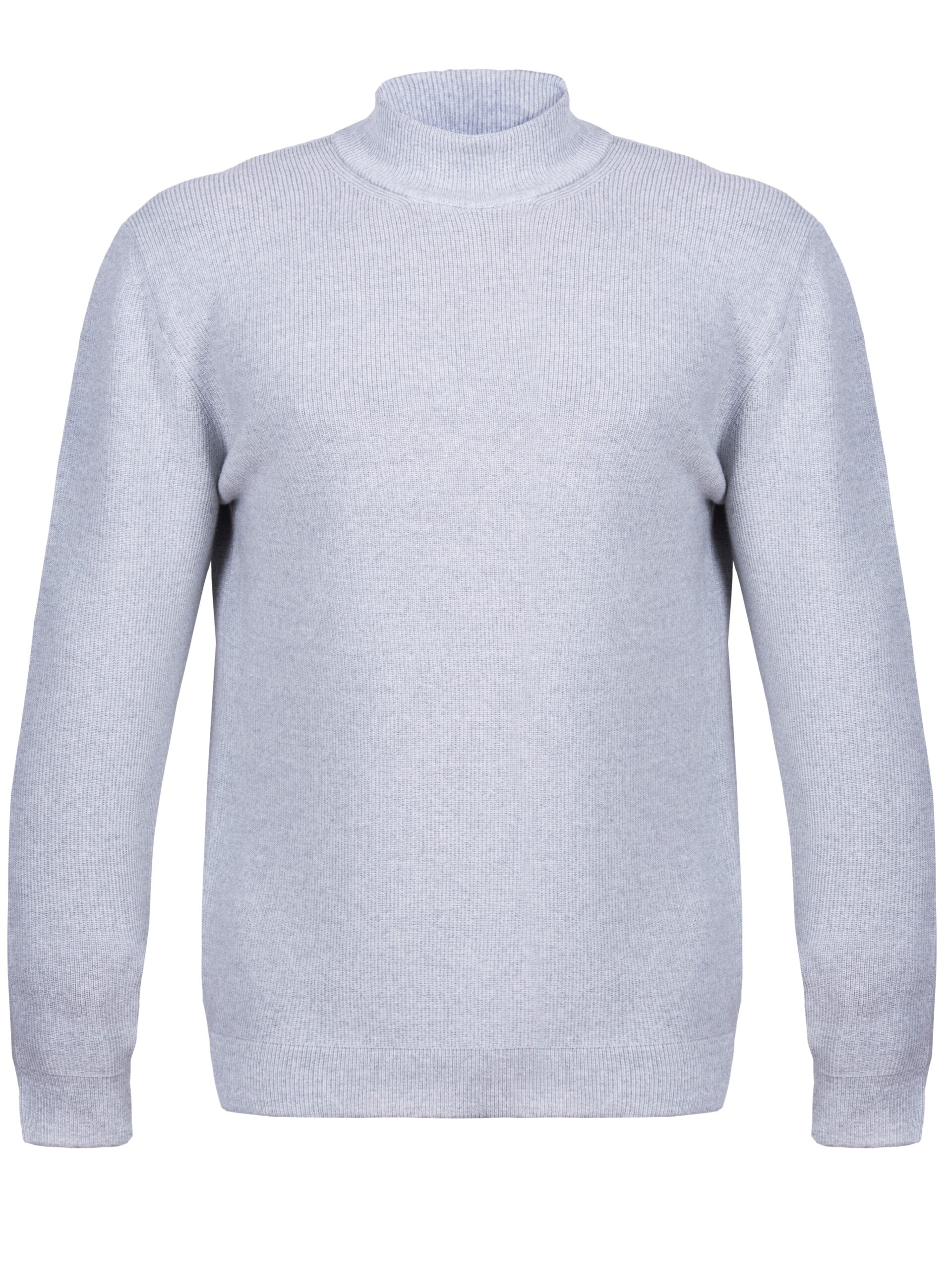 Men's Turtleneck Grey_2 Men's Turtleneck Sweater Grey Rib Knit